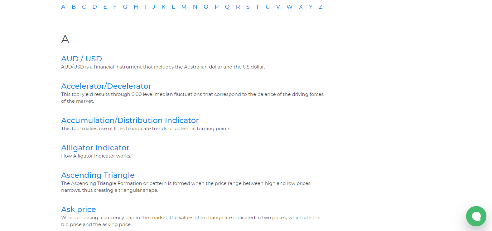 Umarkets Review glosssary of terms Umarkets Review glosssary of terms